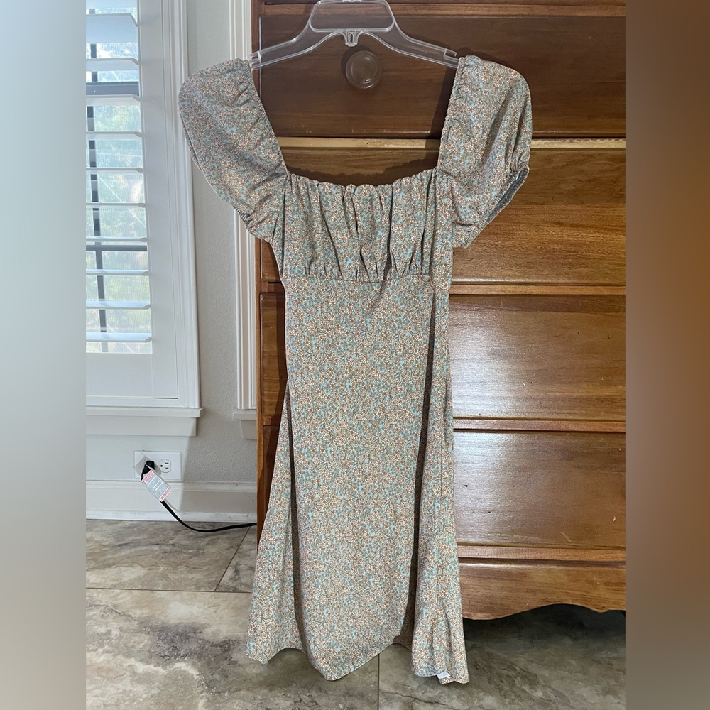 Altar’d State summer dress. Cute bow tie in the back.